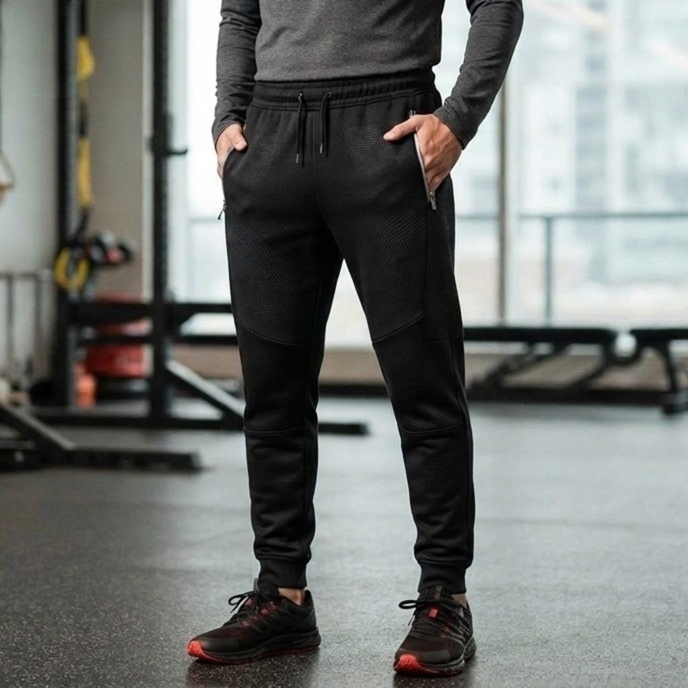 Spyder Active ProWeb Men Joggers Black Athletic Sweatpants Drawstring XL Pockets